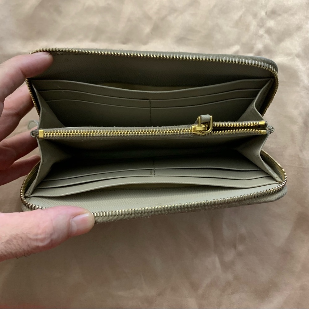 Prada Grey zippy long wallet - Picture 9 of 11